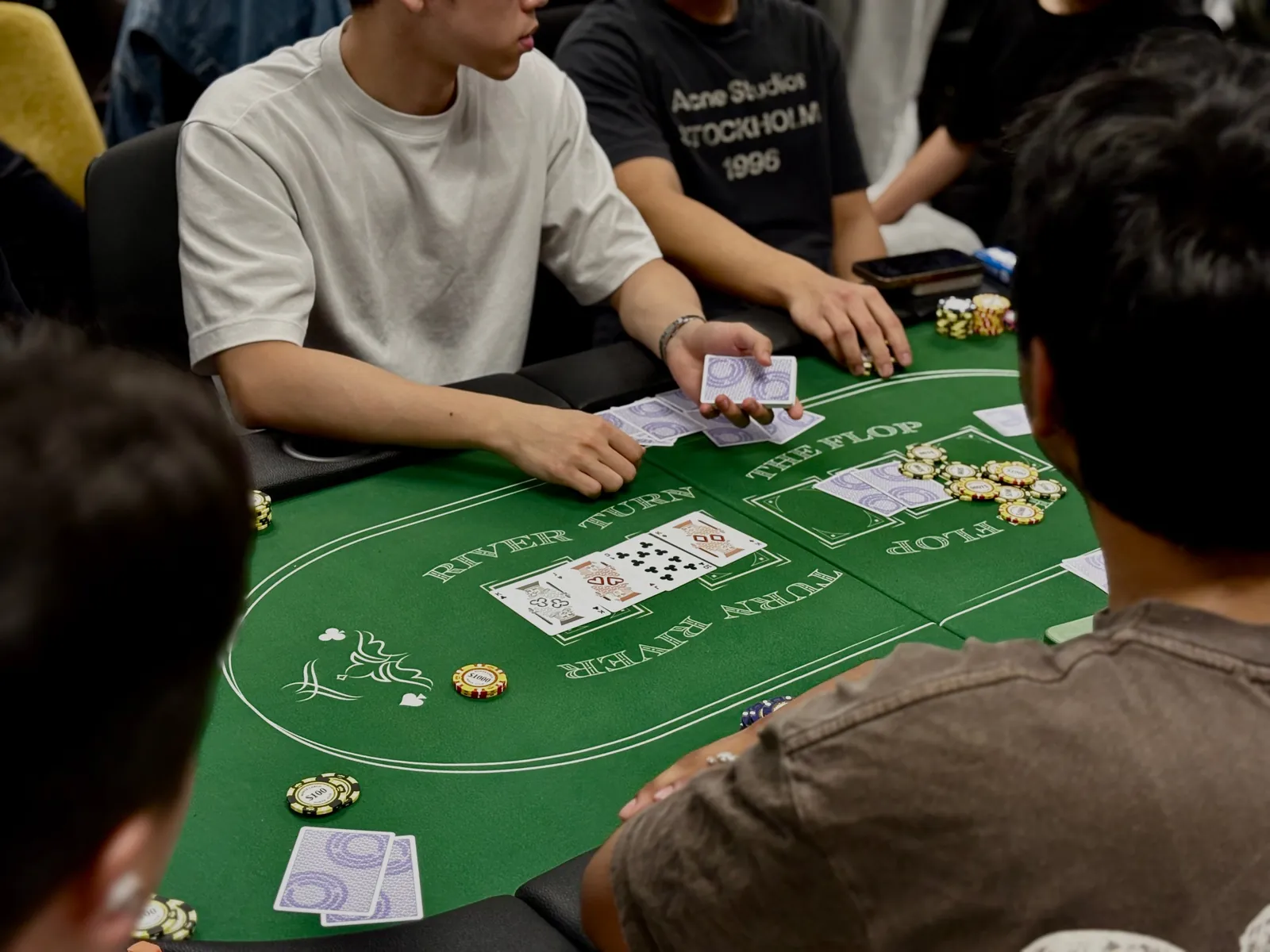 Players at the table during the QTS 2026 Semester 2 Poker Finals